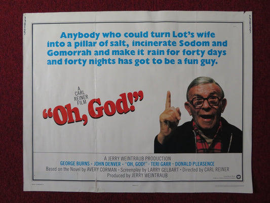 OH GOD! US HALF SHEET (22"x 28") POSTER GEORGE BURNS JOHN DENVER 1977 Rendezvous Cinema Movie posters
