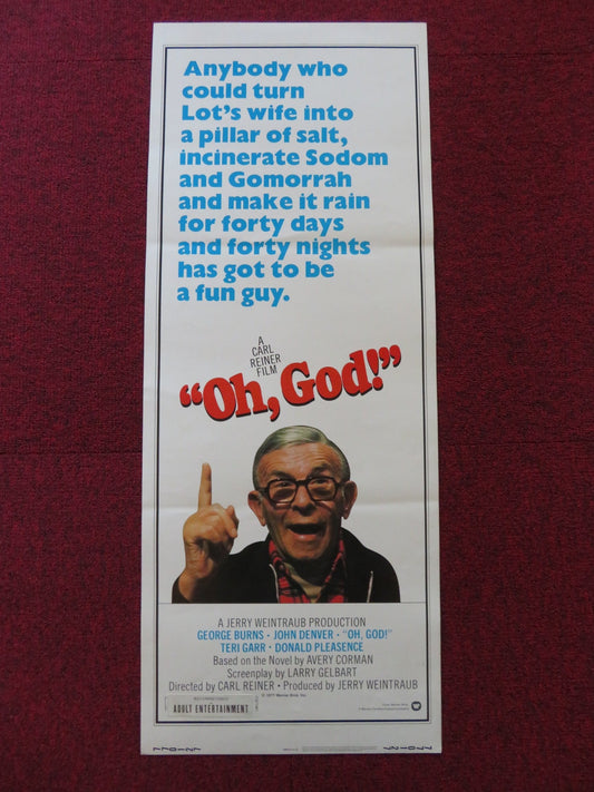 OH, GOD! US INSERT (14"x 36") POSTER GEORGE BURNS JOHN DENVER 1977 Rendezvous Cinema Movie posters