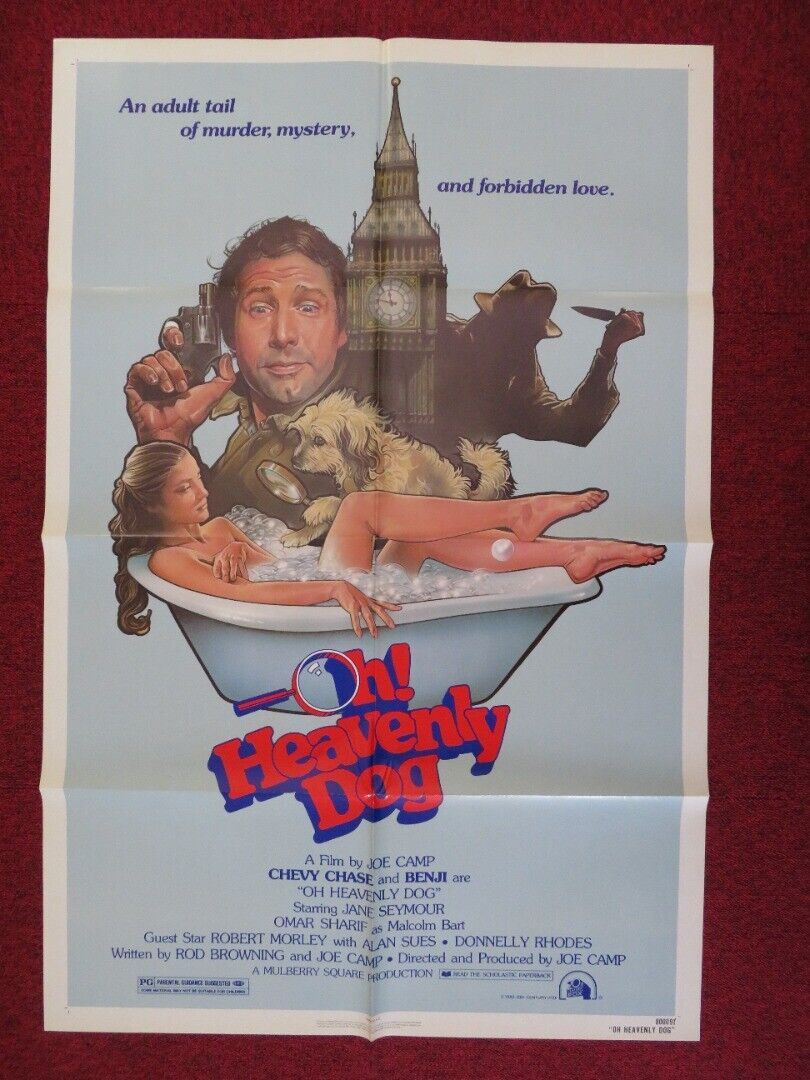 OH HEAVENLY DOG FOLDED US ONE SHEET POSTER CHEVY CHASE JANE SEYMOUR 1980 Movie posters