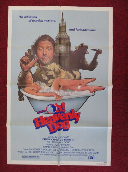OH HEAVENLY DOG FOLDED US ONE SHEET POSTER CHEVY CHASE JANE SEYMOUR 1980 Movie posters