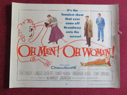 OH MEN! OH WOMEN! US HALF SHEET (22"x 28") POSTER DAN DAILEY DIANA LYNN 1957 Movie posters