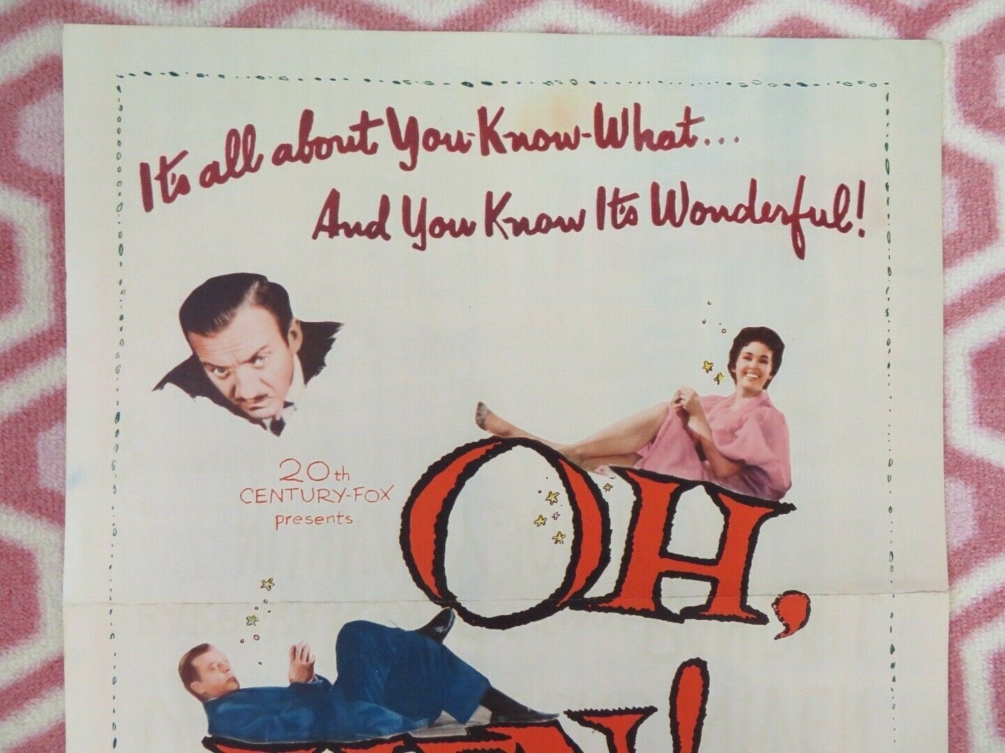 OH, MEN! OH WOMEN! US INSERT (14"x 36") POSTER DAN DAILEY GINGER ROGERS 1957 Movie posters