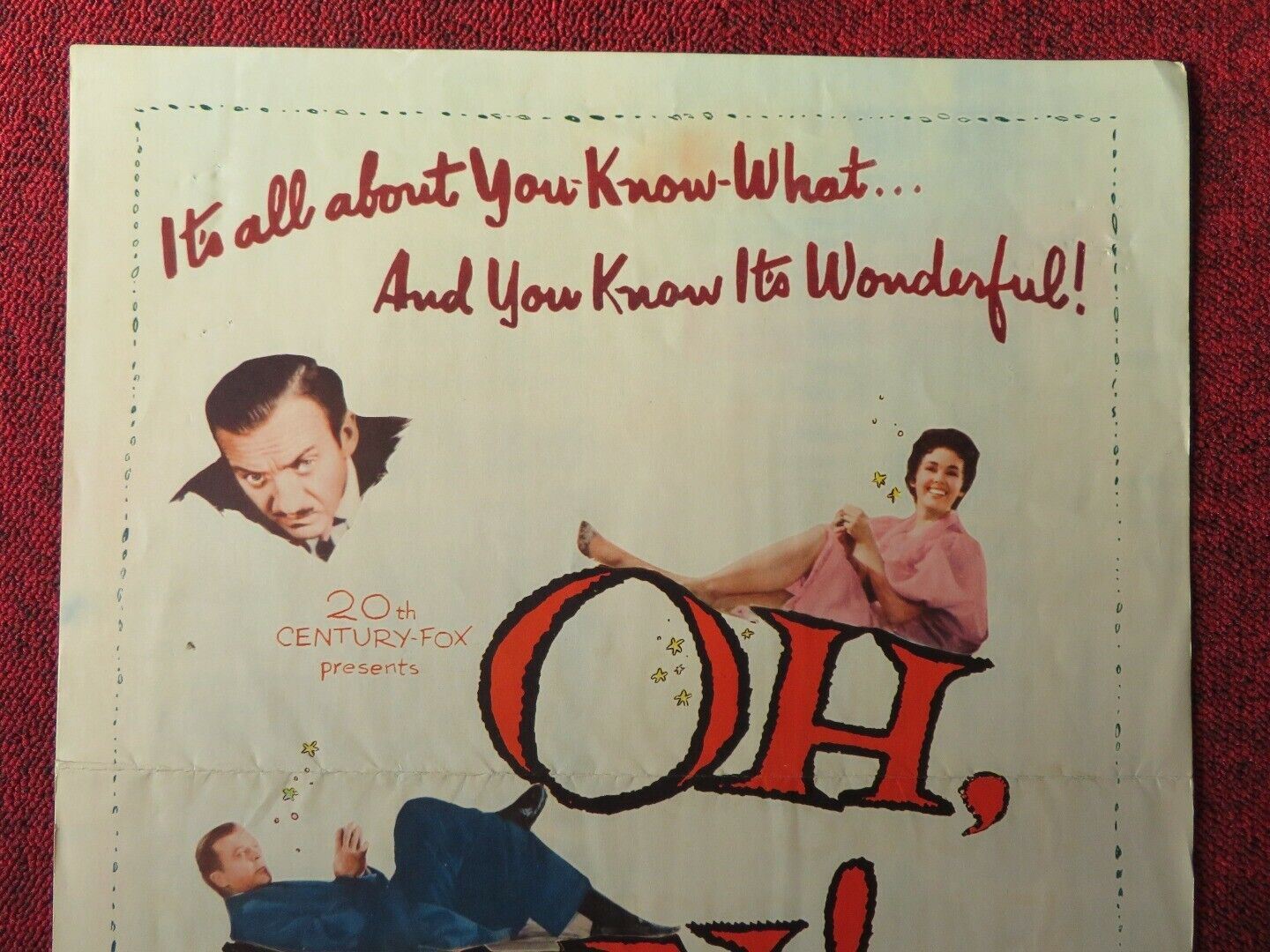 OH, MEN! OH WOMEN! US INSERT (14"x 36") POSTER GINGER ROGERS DAN DAILEY 1957 Movie posters