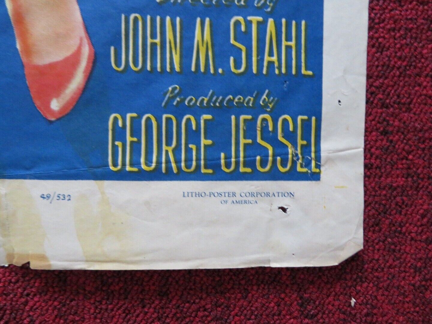 OH YOU BEAUTIFUL DOLL FOLDED US ONE SHEET POSTER MARK STEVENS JUNE HAVER 1949 Movie posters