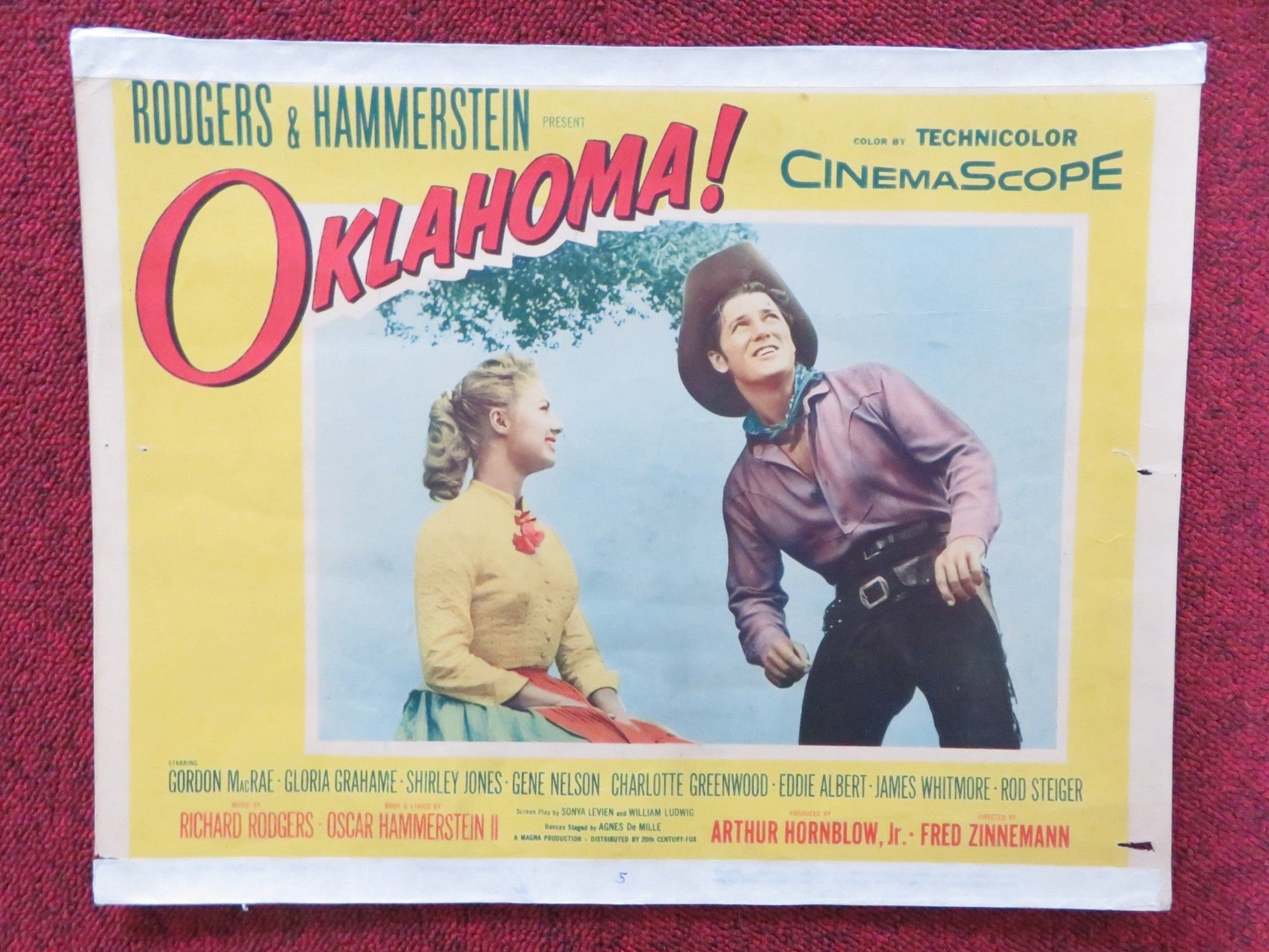 OKLAHOMA! US LOBBY CARD FULL SET GORDON MACRAE GLORIA GRAHAME 1955 =7 LOBBY CARD Rendezvous Cinema Movie posters