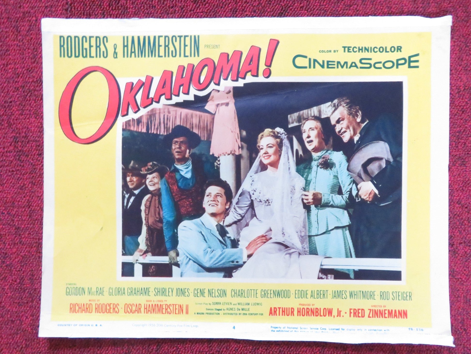 OKLAHOMA! US LOBBY CARD FULL SET GORDON MACRAE GLORIA GRAHAME 1955 =7 LOBBY CARD Rendezvous Cinema Movie posters