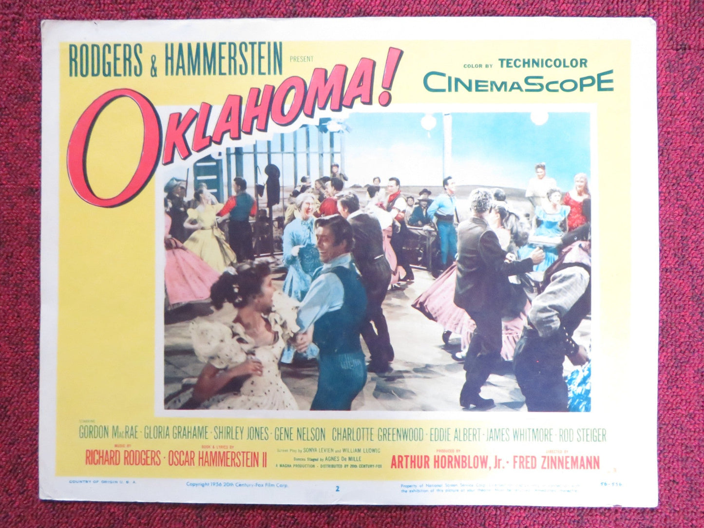 OKLAHOMA! US LOBBY CARD FULL SET GORDON MACRAE GLORIA GRAHAME 1955 =7 LOBBY CARD Rendezvous Cinema Movie posters