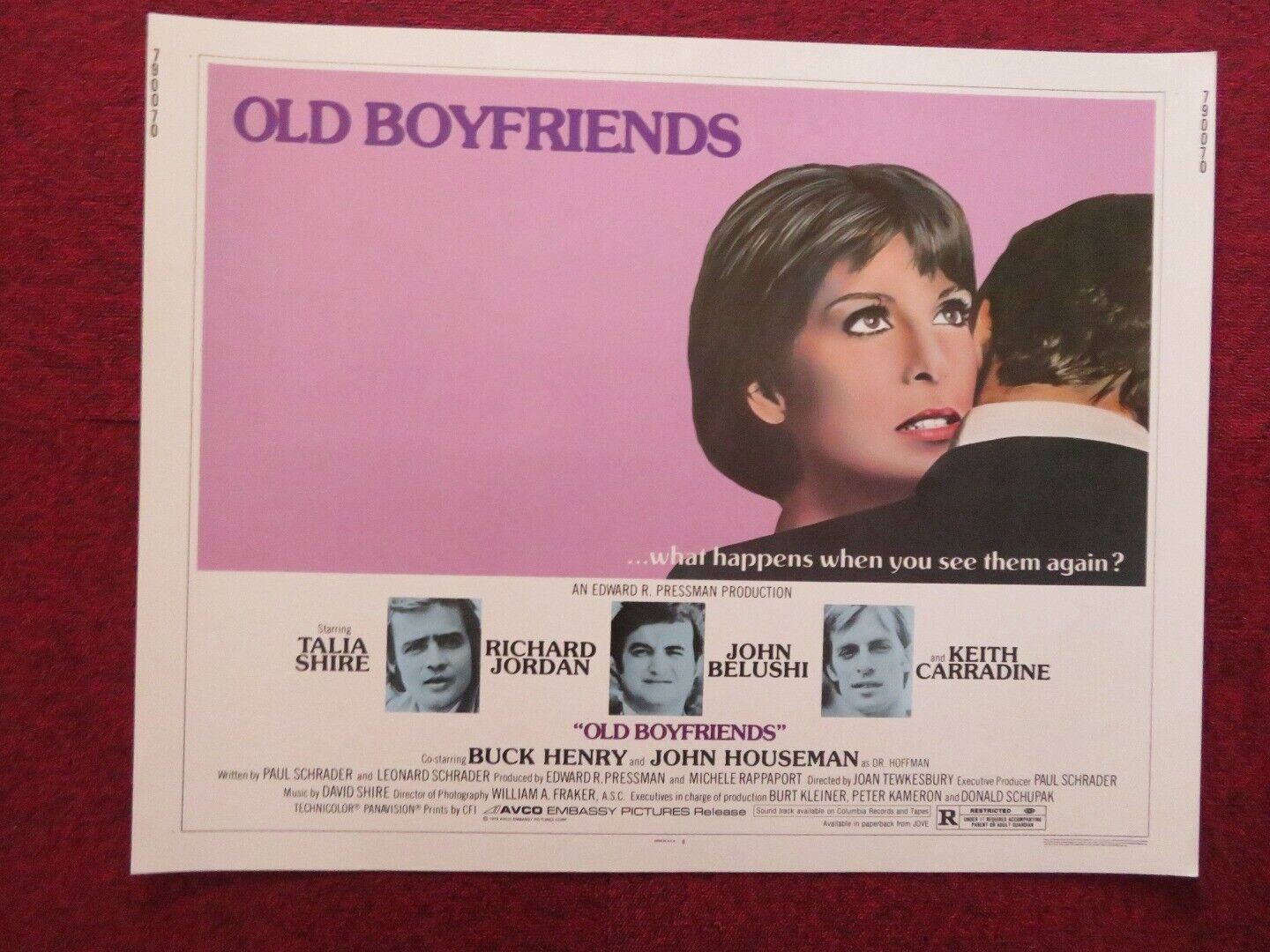 OLD BOYFRIENDS US HALF SHEET (22"x 28") POSTER TALIA SHIRE RICHARD JORDAN 1979 Movie posters