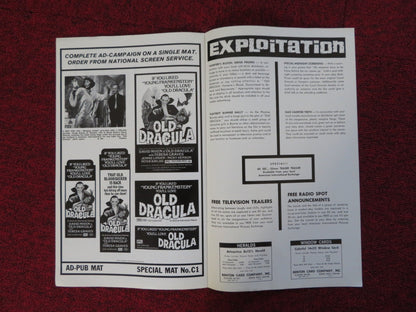 OLD DRACULA UNCUT AMERICAN INTERNATIONAL PRESS BOOK DAVID NIVEN GRAVES 1974 Rendezvous Cinema Movie posters