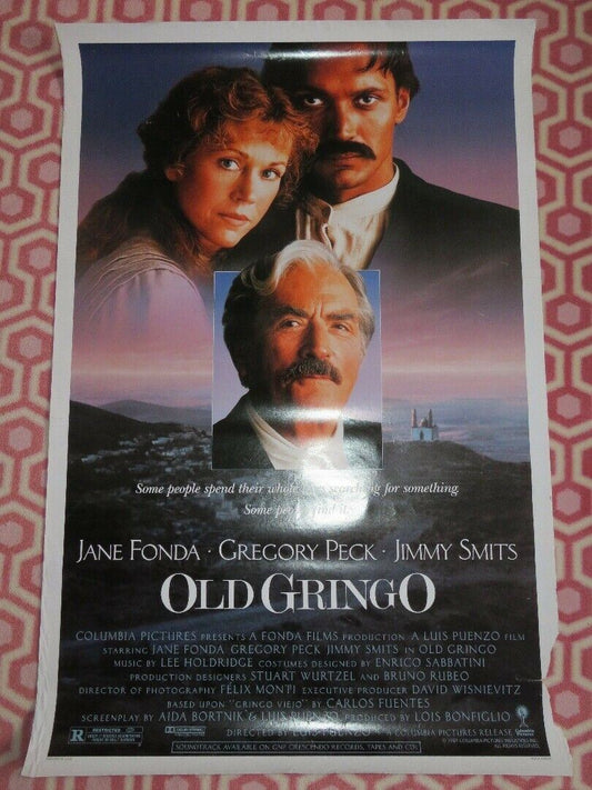 OLD GRINGO ONE SHEET ROLLED POSTER JANE FONDA GREGORY PECK 1989 Rendezvous Cinema Movie posters