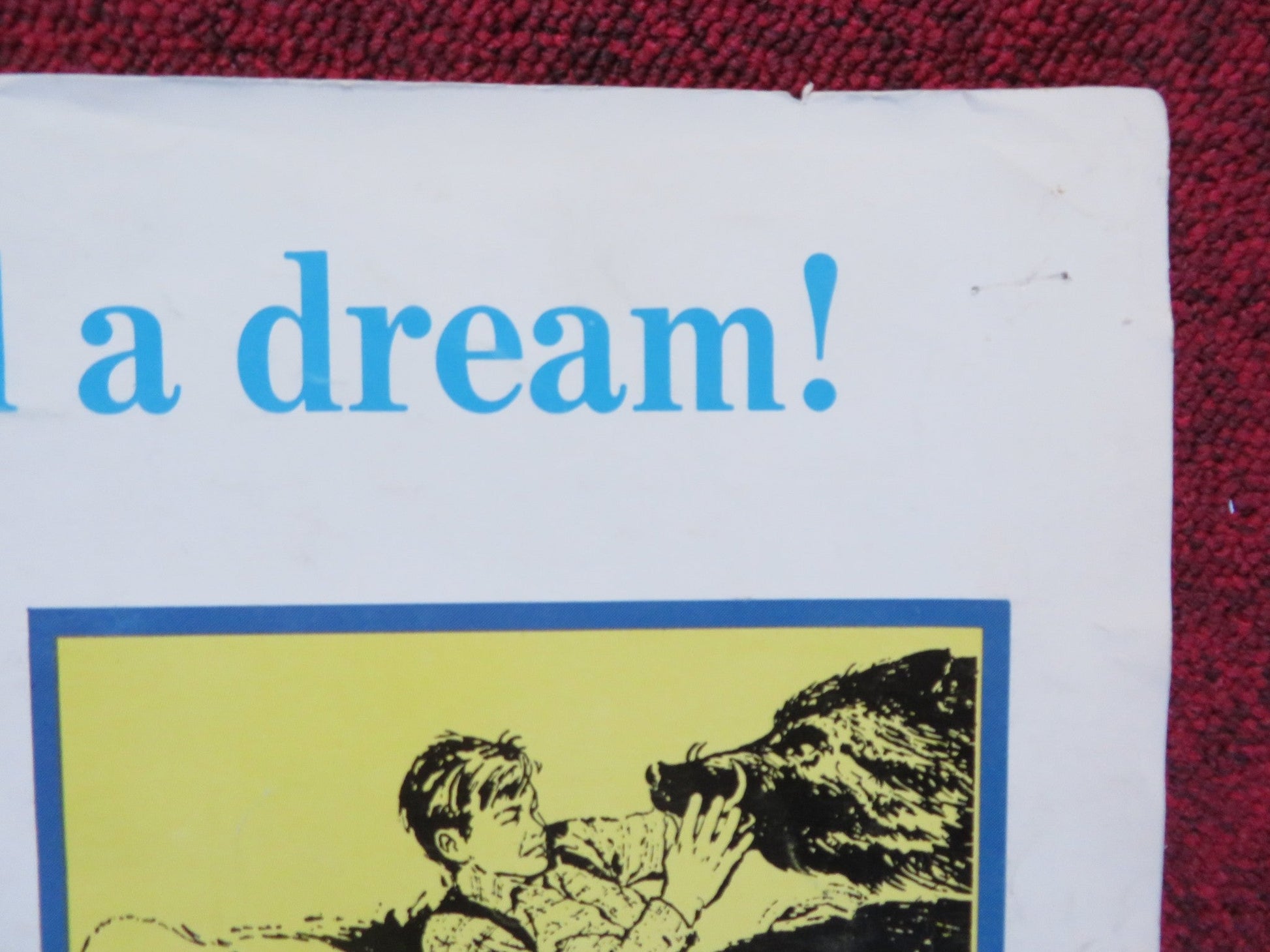 OLD YELLER US HALF SHEET (22"x 28") POSTER DISNEY DOROTHY MCGUIRE R1965 Rendezvous Cinema Movie posters