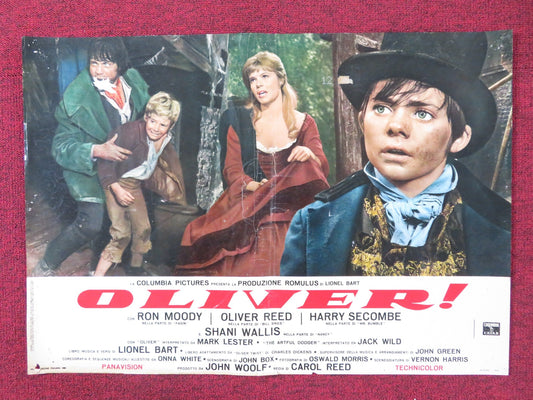 OLIVER! - A ITALIAN FOTOBUSTA POSTER OLIVER REED RON MOODY HARRY SECOMBE 1968 Rendezvous Cinema Movie posters