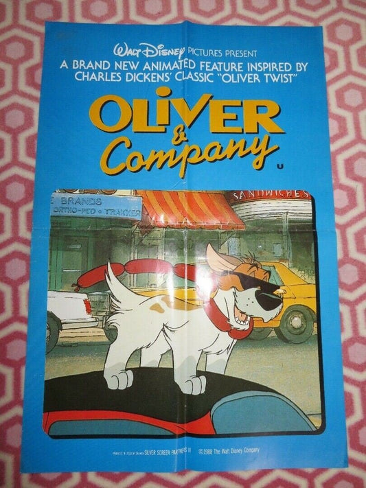 OLIVER & COMPANY UK DOUBLE CROWN POSTER DISNEY JOEY LAWRENCE1988 - Rendezvous Cinema