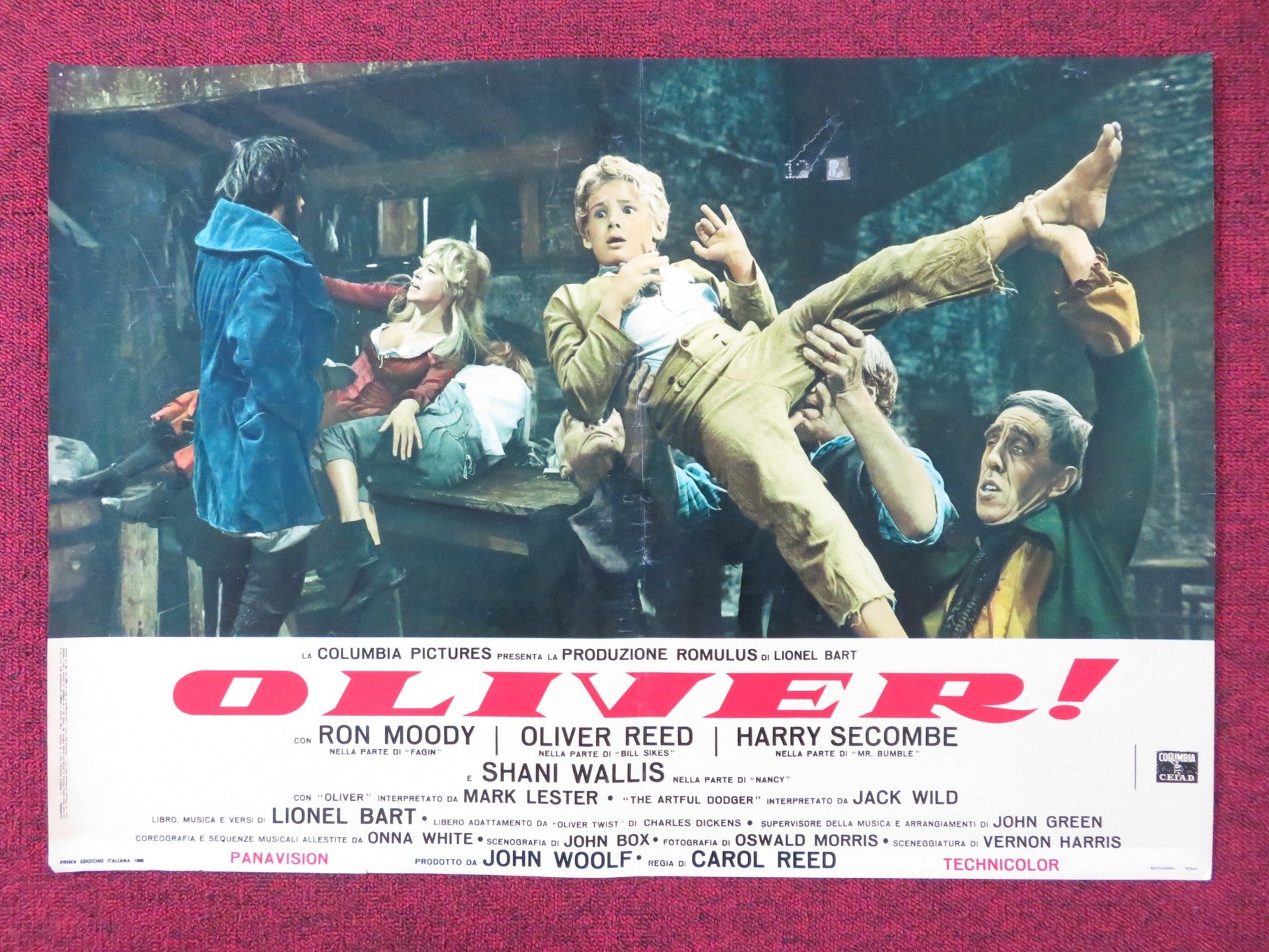 OLIVER! - E ITALIAN FOTOBUSTA POSTER OLIVER REED RON MOODY HARRY SECOMBE 1968 Rendezvous Cinema Movie posters
