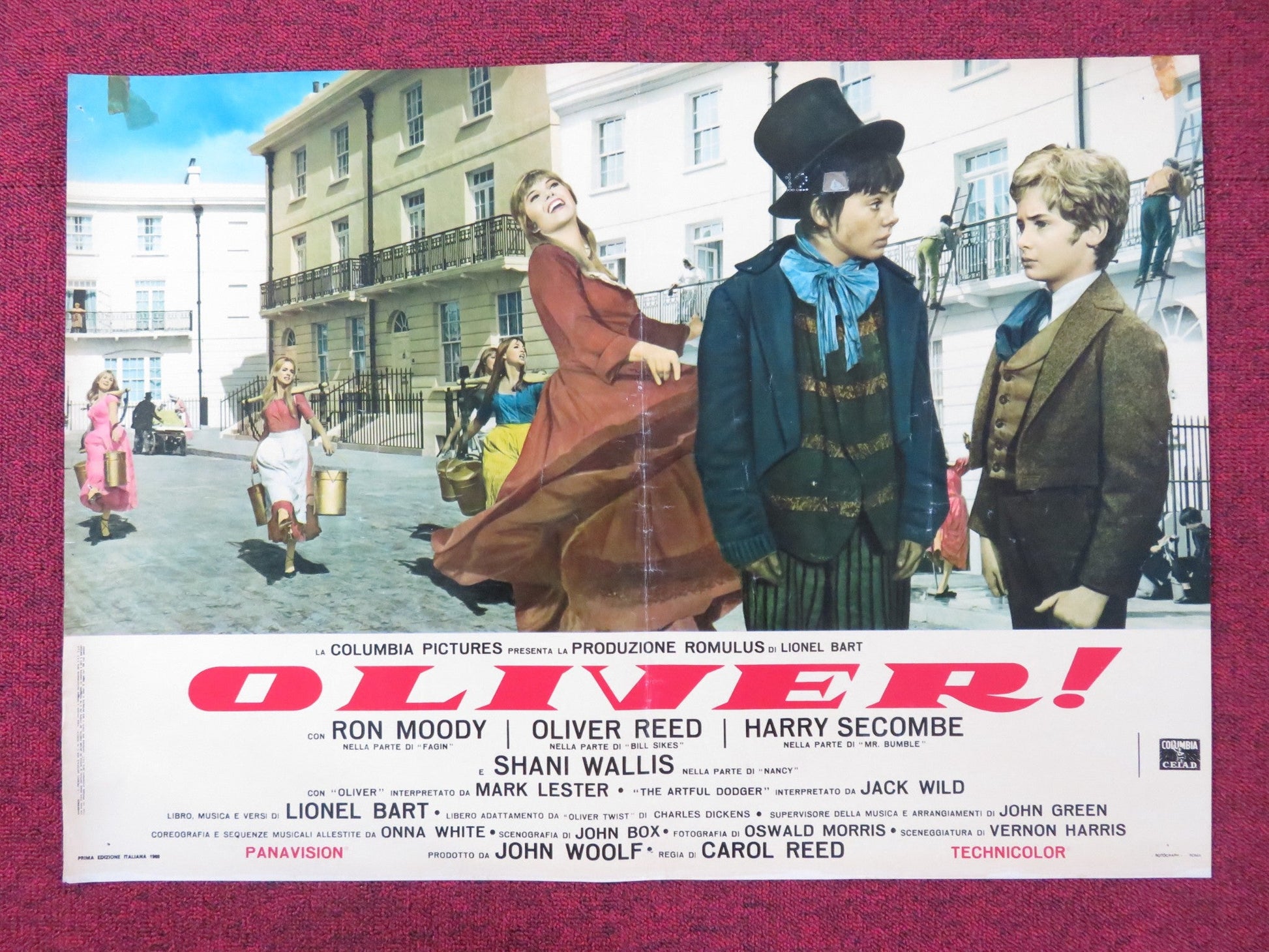 OLIVER! - F ITALIAN FOTOBUSTA POSTER OLIVER REED RON MOODY HARRY SECOMBE 1968 Rendezvous Cinema Movie posters