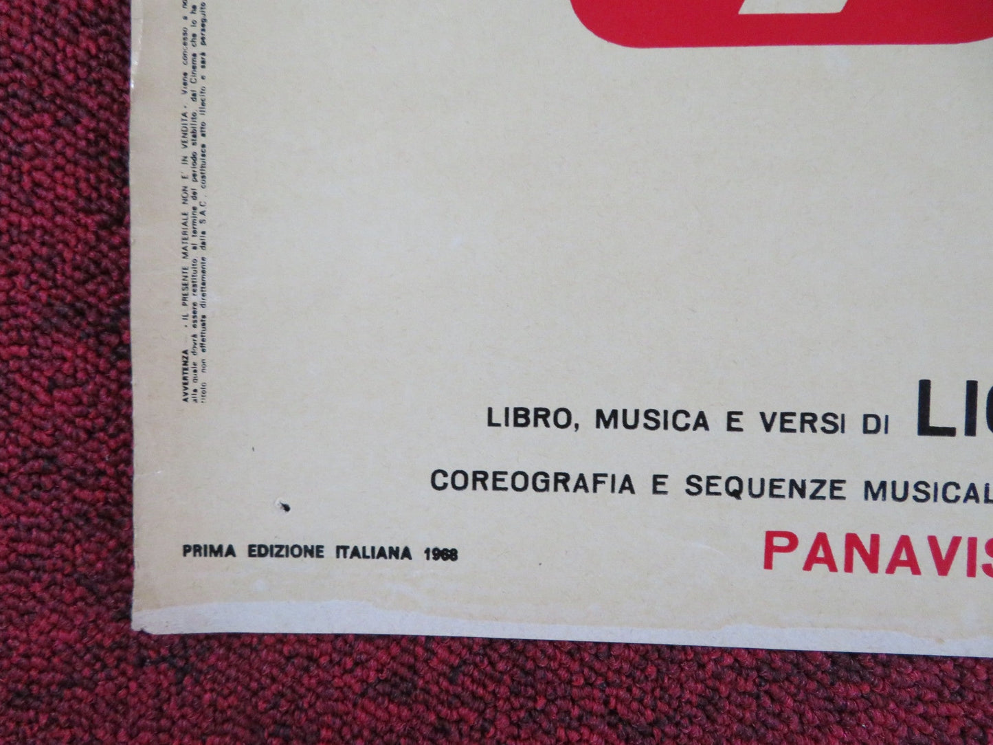 OLIVER! - F ITALIAN FOTOBUSTA POSTER OLIVER REED RON MOODY HARRY SECOMBE 1968 Rendezvous Cinema Movie posters