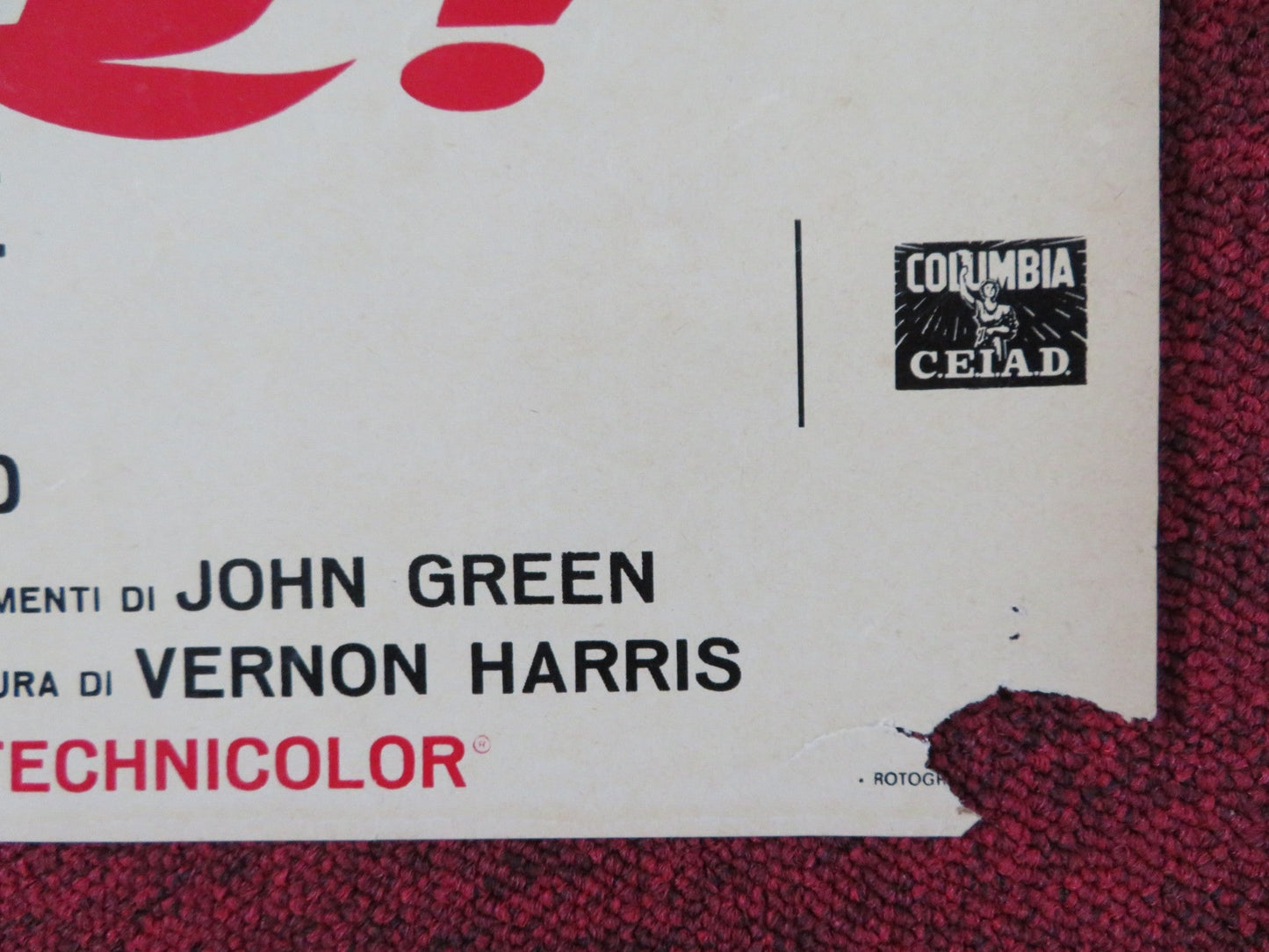 OLIVER! - G ITALIAN FOTOBUSTA POSTER OLIVER REED RON MOODY HARRY SECOMBE 1968 Rendezvous Cinema Movie posters