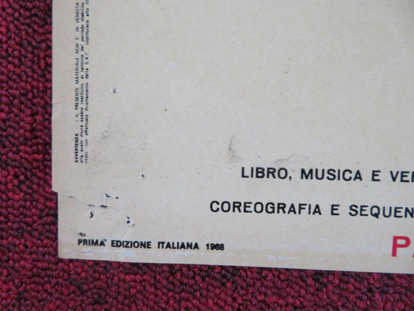 OLIVER! - I ITALIAN FOTOBUSTA POSTER OLIVER REED RON MOODY HARRY SECOMBE 1968 Rendezvous Cinema Movie posters