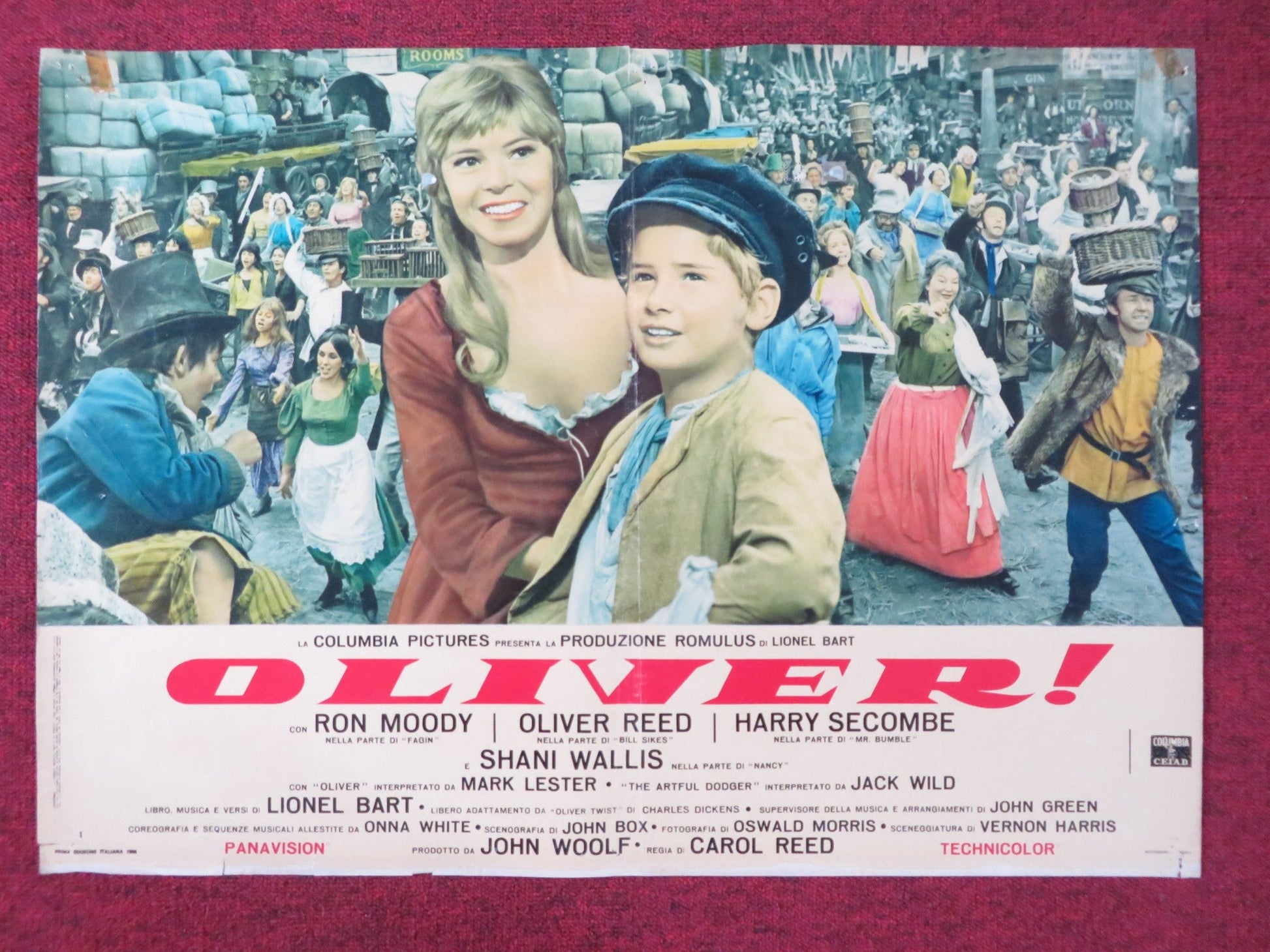 OLIVER! - K ITALIAN FOTOBUSTA POSTER OLIVER REED RON MOODY HARRY SECOMBE 1968 Rendezvous Cinema Movie posters