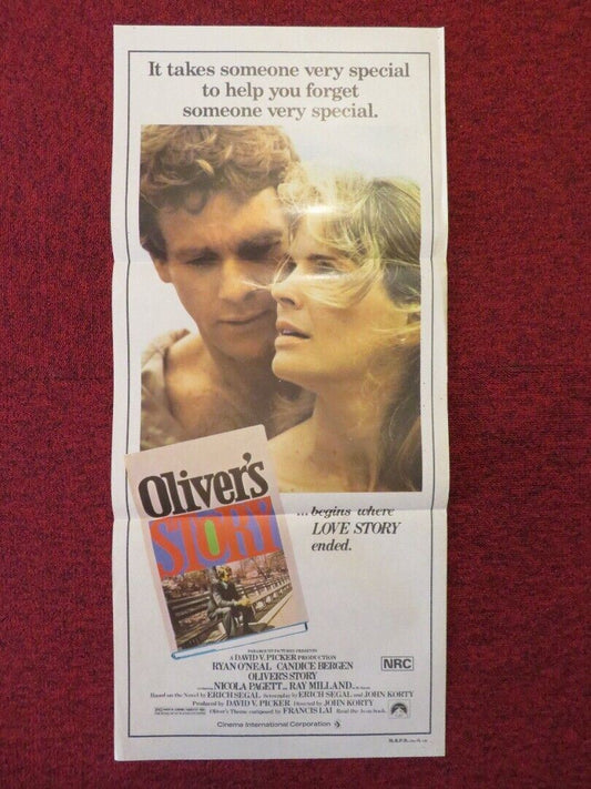 OLIVER'S STORY FOLDED AUSTRALIAN DAYBILL POSTER RYAN O'NEAL CANDICE BERGEN 1978 Movie posters
