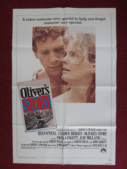 OLIVER'S STORY FOLDED US ONE SHEET POSTER RYAN O'NEAL CANDICE BERGEN 1978 Rendezvous Cinema Movie posters