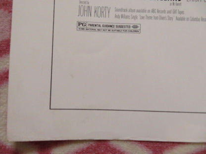 OLIVER'S STORY US HALF SHEET (22"x 28") POSTER RYAN O'NEAL CANDICE BERGEN 1978 Movie posters