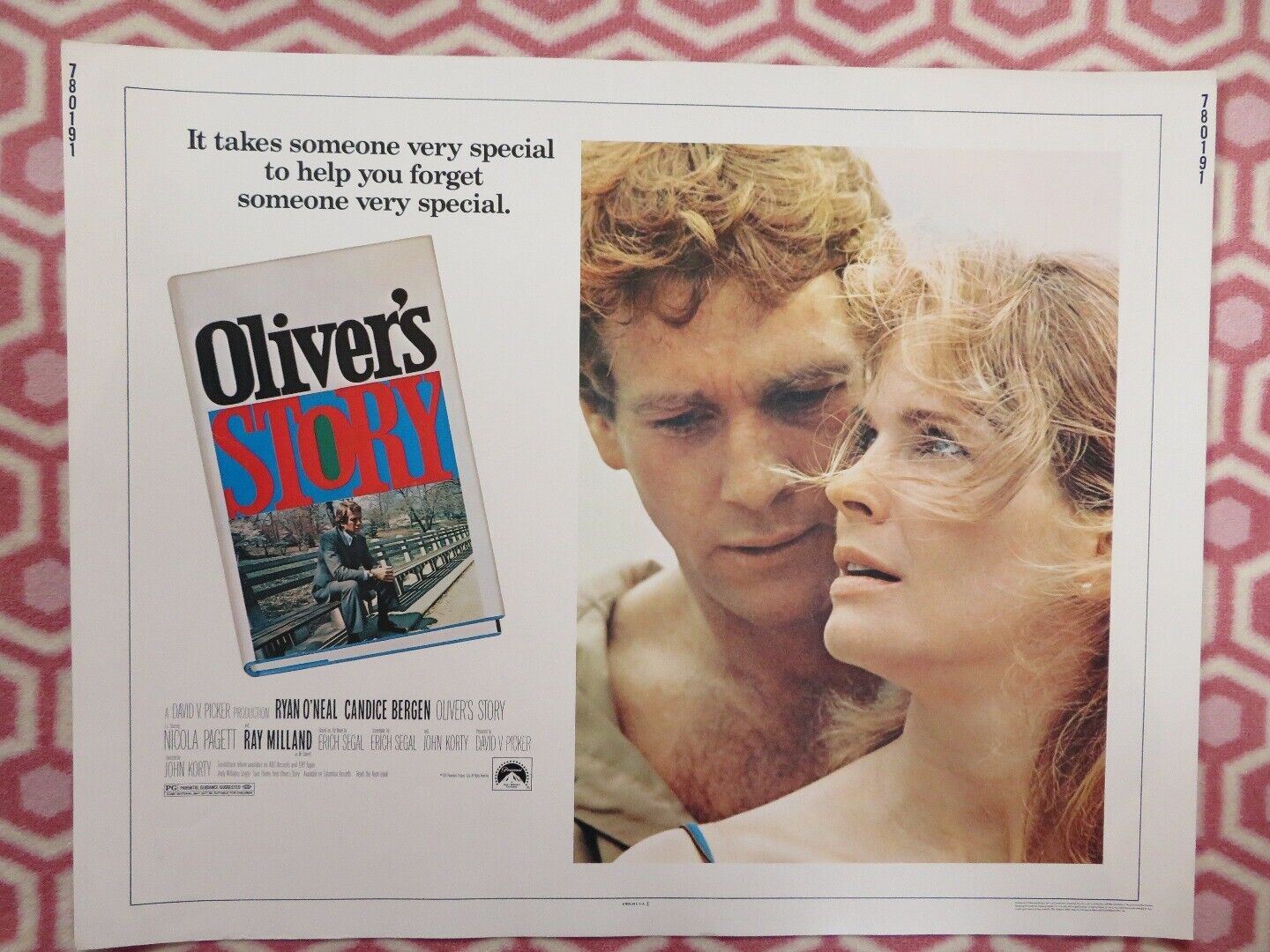 OLIVER'S STORY US HALF SHEET (22"x 28") POSTER RYAN O'NEAL CANDICE BERGEN 1978 Movie posters