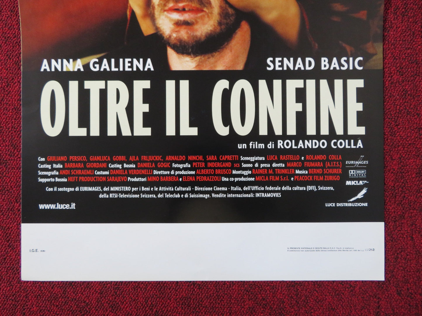 OLTRE IL CONFINE ITALIAN LOCANDINA POSTER ANNA GALIENA SENAD BASIC 2002 Rendezvous Cinema Movie posters