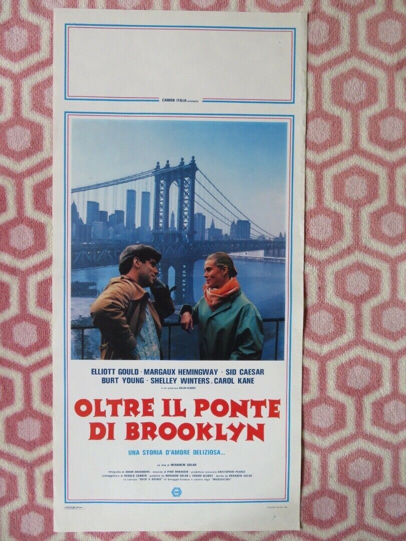 OLTRE IL PONTE DI BROOKLYN CANNON ITALIAN LOCANDINA (27.5"x13") POSTER 1984 Movie posters