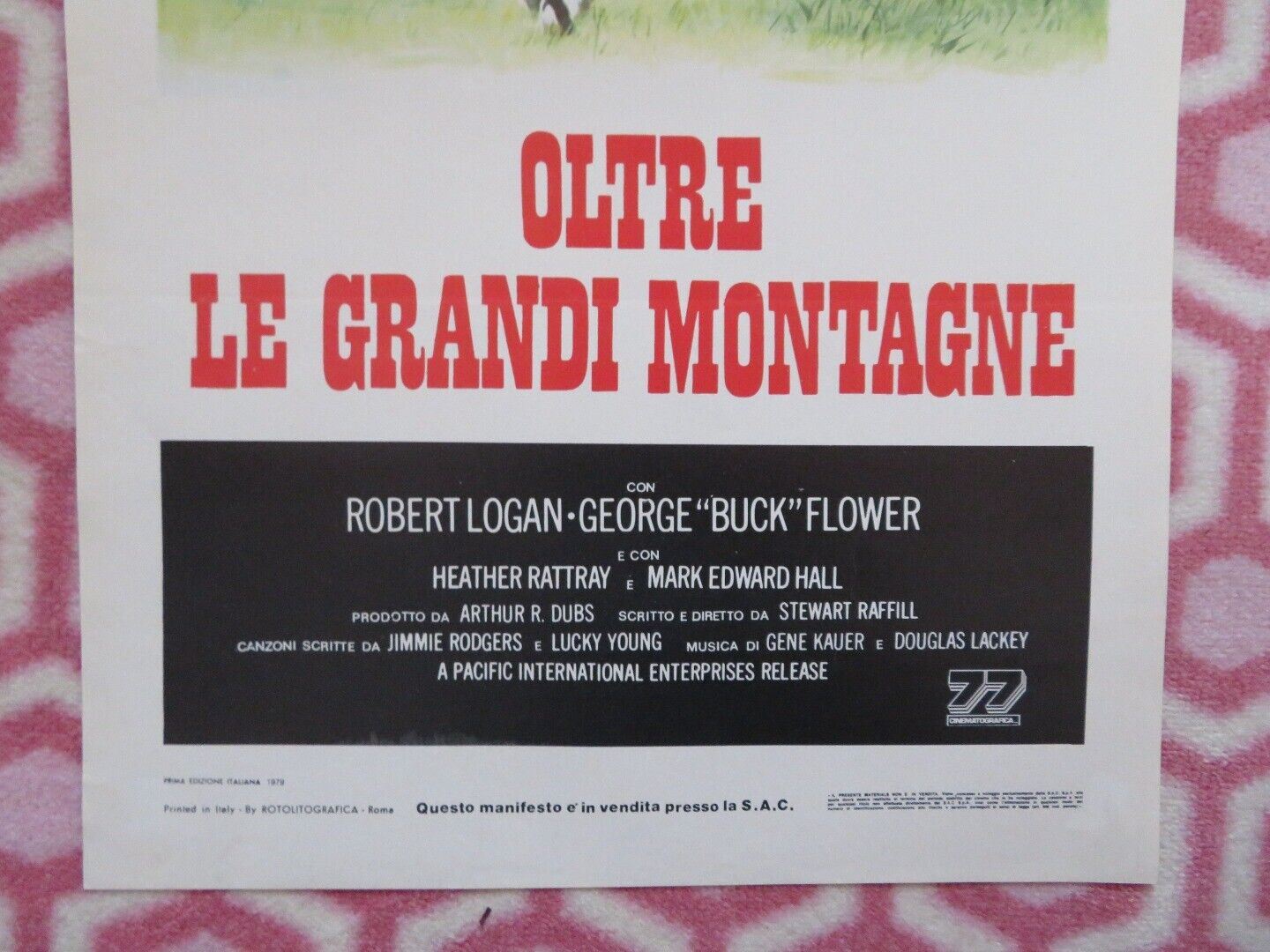 OLTRE LE GRANDI MONTAGNE ITALIAN LOCANDINA (27.5"x13") POSTER ROBERT LOGAN 1979 Movie posters