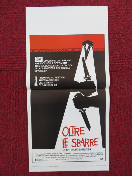 OLTRE LE SBARRE ITALIAN LOCANDINA POSTER ARNON ZADOK MUHAMAD BAKRI 1985 Rendezvous Cinema Movie posters