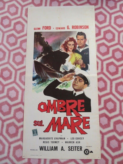 OMBRE MARE / Destroyer ITALIAN LOCANDINA (27.5"x13")POSTER GLENN FORD 1965 Movie posters