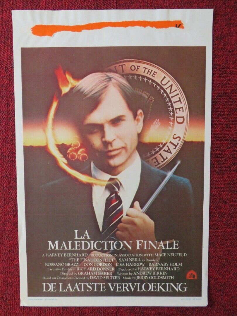 OMEN 3 THE FINAL CONFLICT BELGIUM (21"x14") POSTER SAM NEILL ROSSANO BRAZZI '81 Movie posters