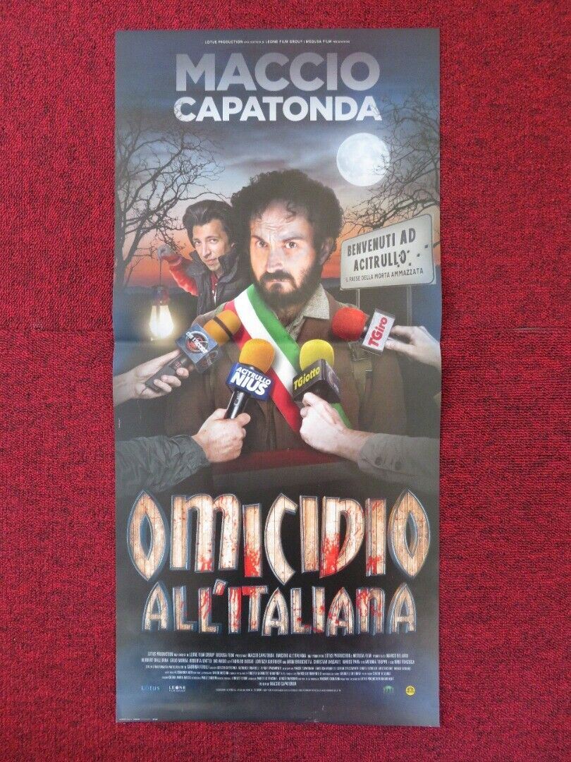 OMICIDIO ALL'ITALIANA ITALIAN LOCANDINA (26.5"x12.5") POSTER M CAPATONDA '17 Rendezvous Cinema Movie posters