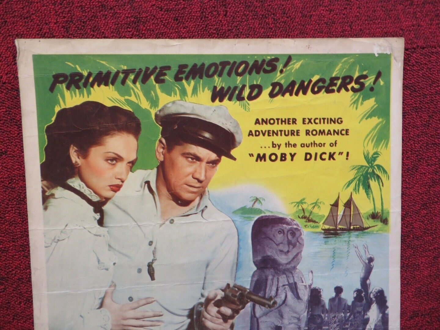 OMOO OMOO THE SHARK GOD US INSERT (14"x 36") POSTER RON RANDELL 1949 Movie posters