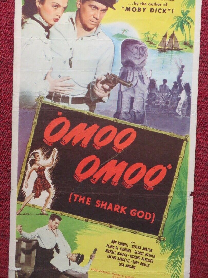 OMOO OMOO THE SHARK GOD US INSERT (14"x 36") POSTER RON RANDELL 1949 Movie posters