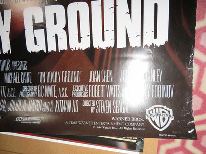 ON DEADLY GROUND US ONE SHEET ROLLED POSTER STEVEN SEAGAL 1994 Movie posters