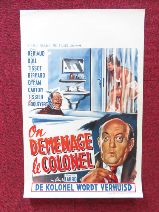 ON DEMENAGE LE COLONEL BELGIUM (14"x 21.5") POSTER YVES DENIAUD DORA DOLL 1955 Rendezvous Cinema Movie posters