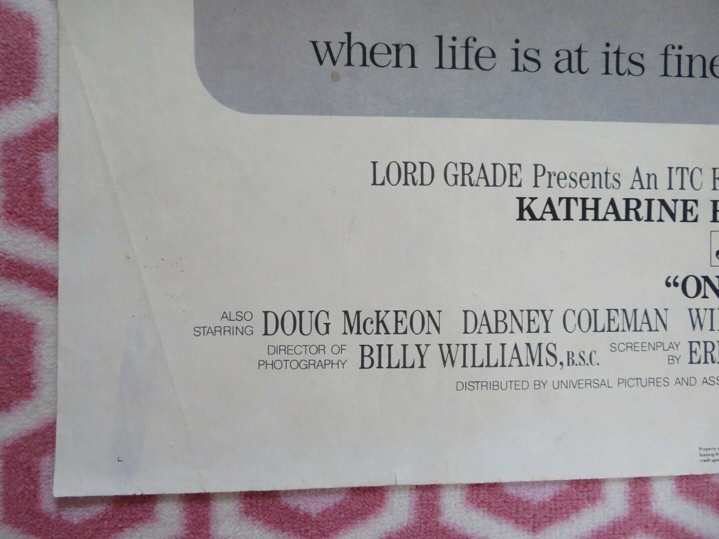 ON GOLDEN POND FOLDED US ONE SHEET POSTER KATHERINE HEPBURN HENRY FONDA 1981 Movie posters