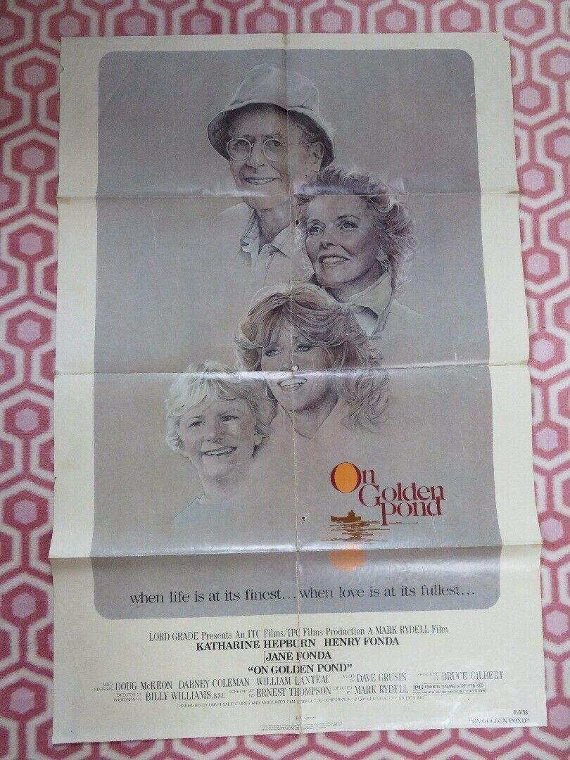 ON GOLDEN POND FOLDED US ONE SHEET POSTER KATHERINE HEPBURN HENRY FONDA 1981 Movie posters