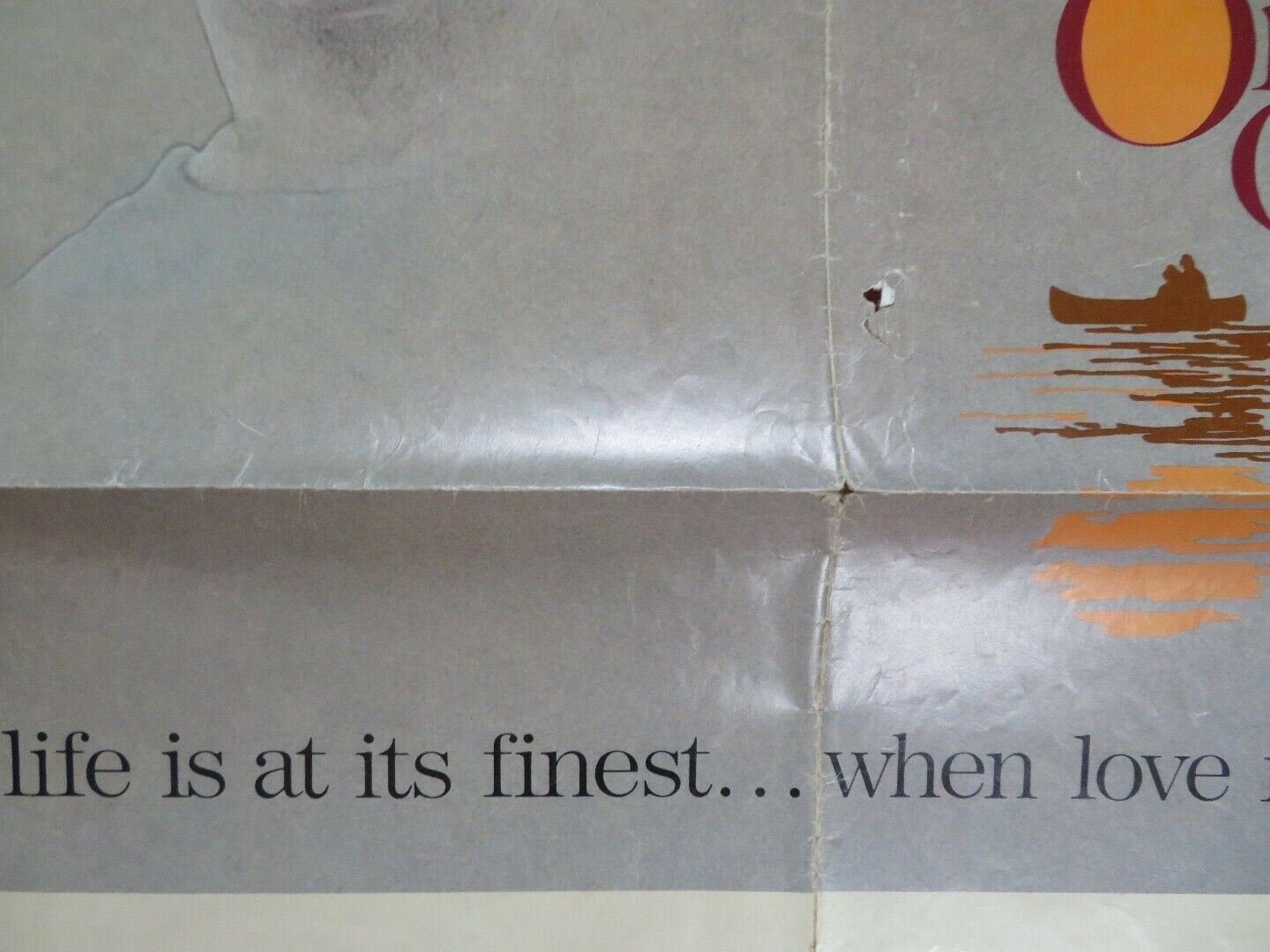 ON GOLDEN POND FOLDED US ONE SHEET POSTER KATHERINE HEPBURN HENRY FONDA 1981 Movie posters