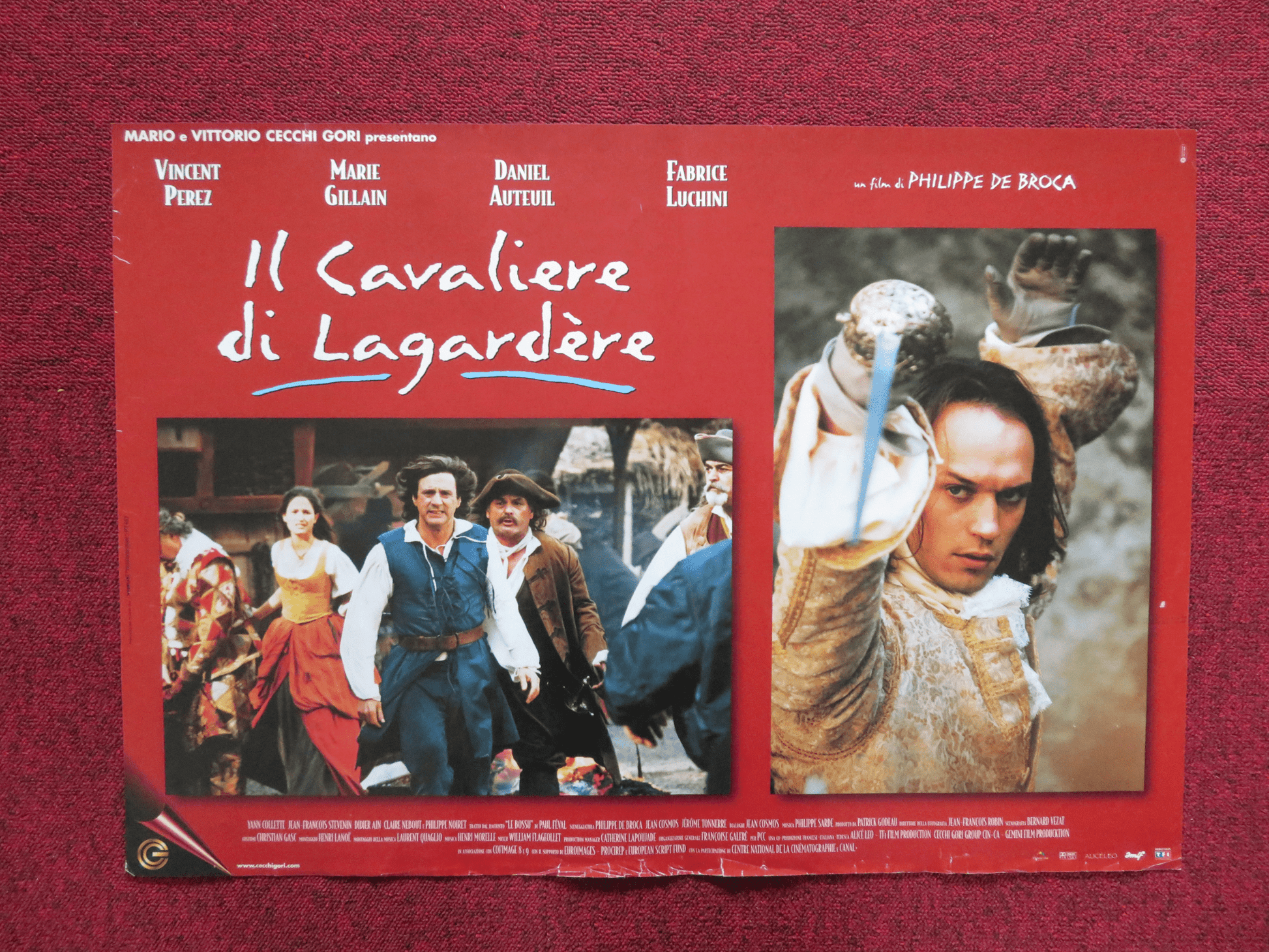 ON GUARD - A ITALIAN FOTOBUSTA POSTER VINCENT PEREZ MARIE GILLIAIN 1999 Rendezvous Cinema Movie posters