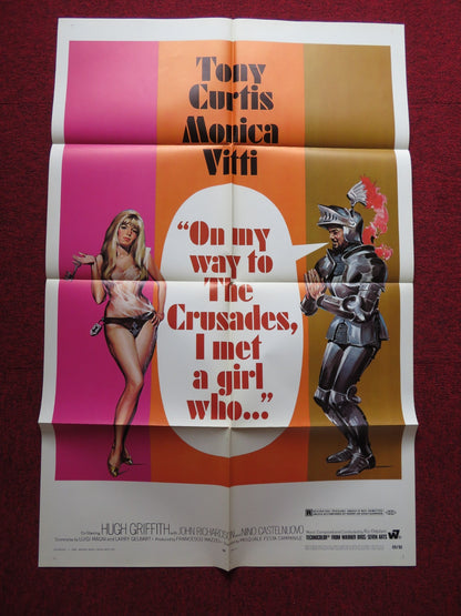 ON MY WAY TO THE CRUSADES, I MET A GIRL WHO... FOLDED US ONE SHEET POSTER 1969 Rendezvous Cinema Movie posters