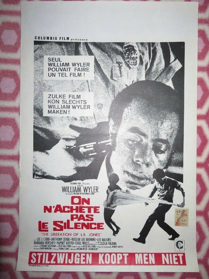 ON N'ACHETE PAS LE SILENCE BELGIUM (21.5"x 14.5") POSTER SEUL WILLIAM WYLER 1970 Movie posters
