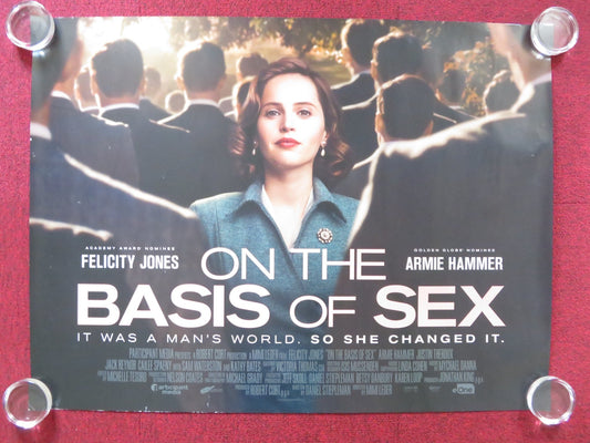 ON THE BASIS OF SEX UK QUAD (30"x 40") ROLLED POSTER FELICITY JONES 2018 Rendezvous Cinema Movie posters