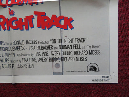 ON THE RIGHT TRACK FOLDED US ONE SHEET POSTER GARY COLEMAN 1981 Rendezvous Cinema Movie posters
