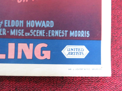 ON THE RUN BELGIUM POSTER NEIL MCCALLUM SUSAN BEAUMONT 1958 Rendezvous Cinema Movie posters