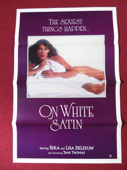 ON WHITE SATIN US TRI FOLDED ONE SHEET ROLLED POSTER SEKA LISA DE LEEUW 1980 Rendezvous Cinema Movie posters