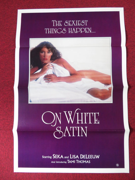 ON WHITE SATIN US TRI FOLDED ONE SHEET ROLLED POSTER SEKA LISA DE LEEUW 1980 Rendezvous Cinema Movie posters