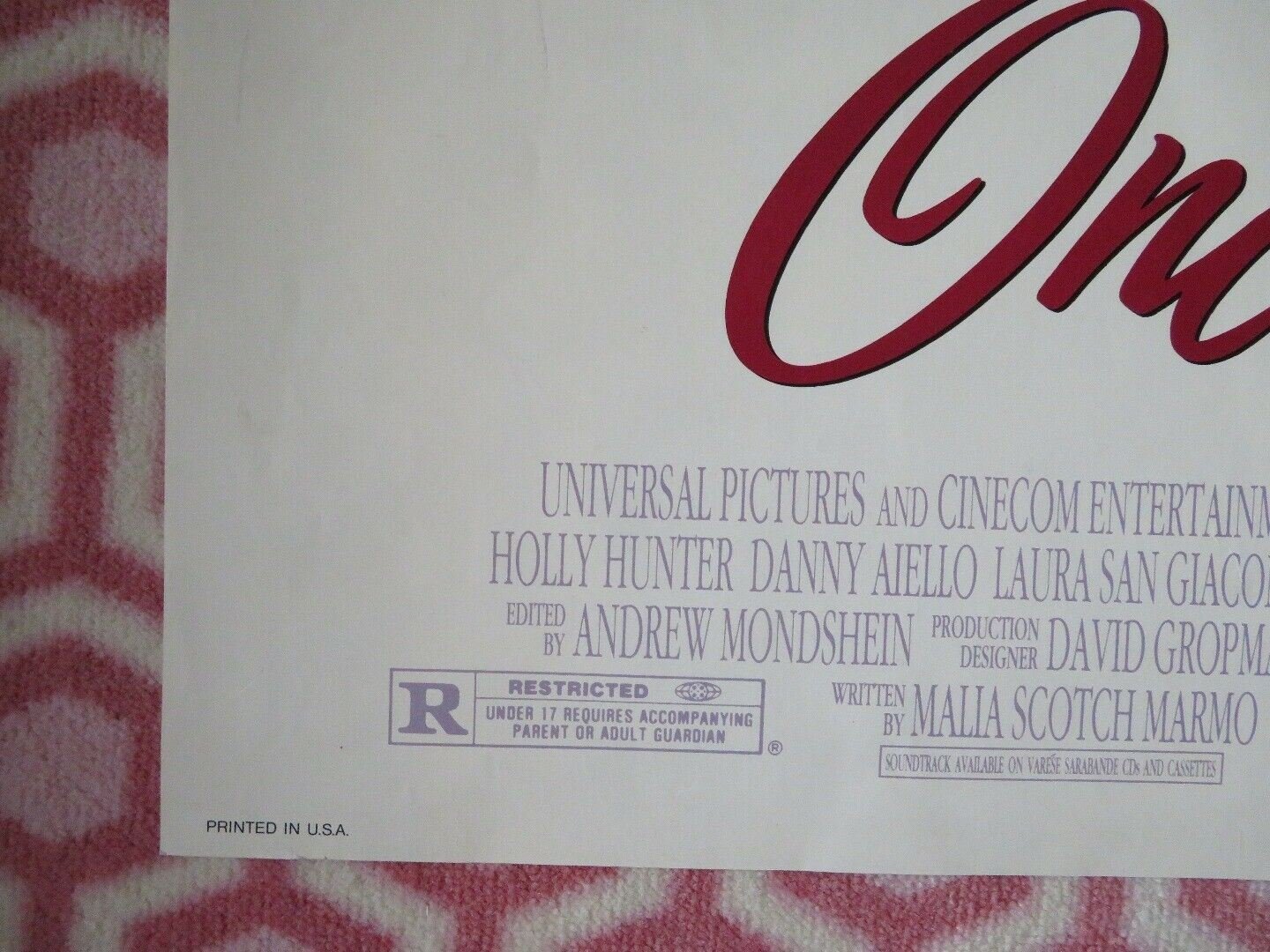 ONCE AROUND US ONE SHEET POSTER RICHARD DRETFUSS HOLLY HUNTER 1991 Rendezvous Cinema Movie posters